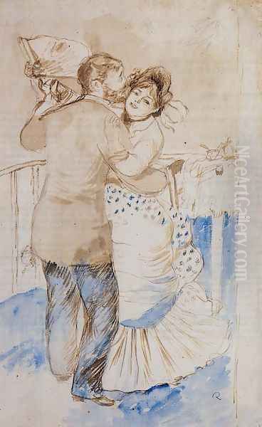 Country Dance (study) Oil Painting by Pierre Auguste Renoir