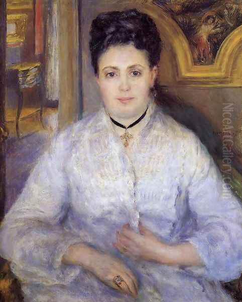 Madame Victor Chocquet Oil Painting by Pierre Auguste Renoir