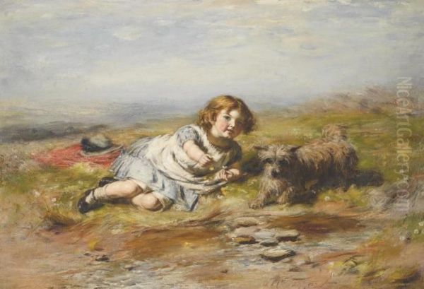 Playmates, Gracie Oil Painting by William McTaggart