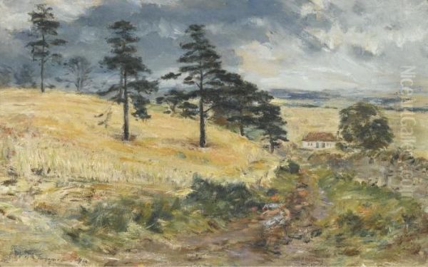 Cornfield At Cowden Oil Painting by William McTaggart