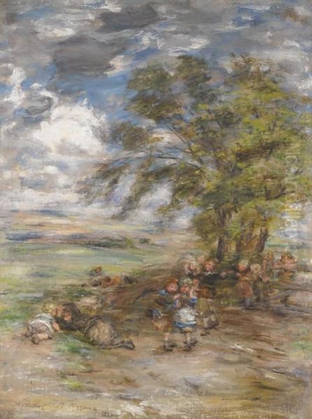 The Uncertain Glory Of An April Day Oil Painting by William McTaggart