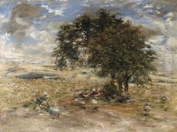 Showery Harvest Day Oil Painting by William McTaggart