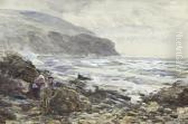 Baiting The Lines Oil Painting by William McTaggart