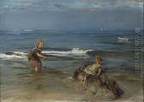 The Shores Of The Atlantic Oil Painting by William McTaggart