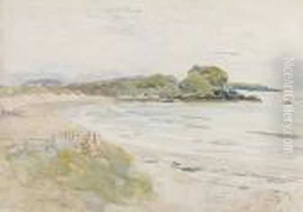 Children On The Shore Oil Painting by William McTaggart