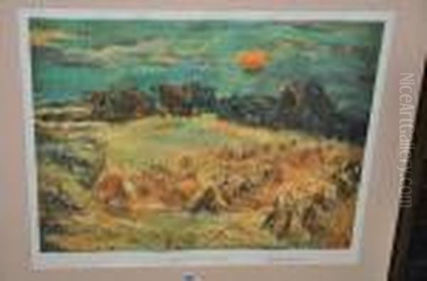 Cornfields Oil Painting by William McTaggart