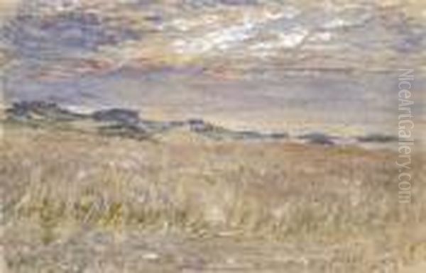 Fields Overlooking The Sea Oil Painting by William McTaggart