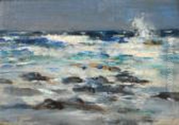 Breaking Waves Oil Painting by William McTaggart