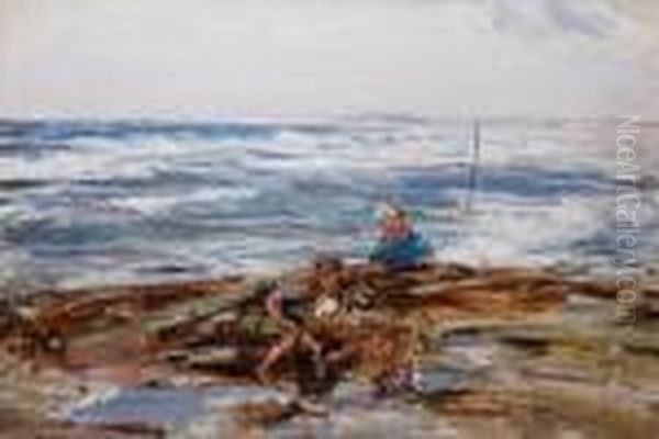 Carnoustie Bay Oil Painting by William McTaggart