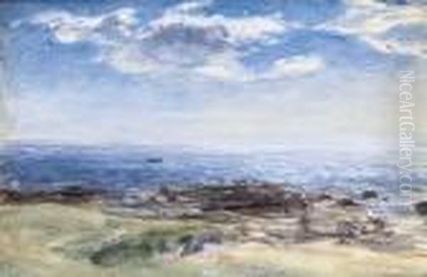 Children On The Shore, Westhaven Oil Painting by William McTaggart