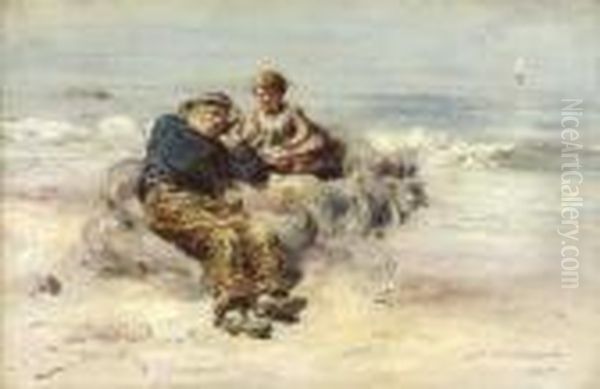 On The Beach At Carnoustie Oil Painting by William McTaggart