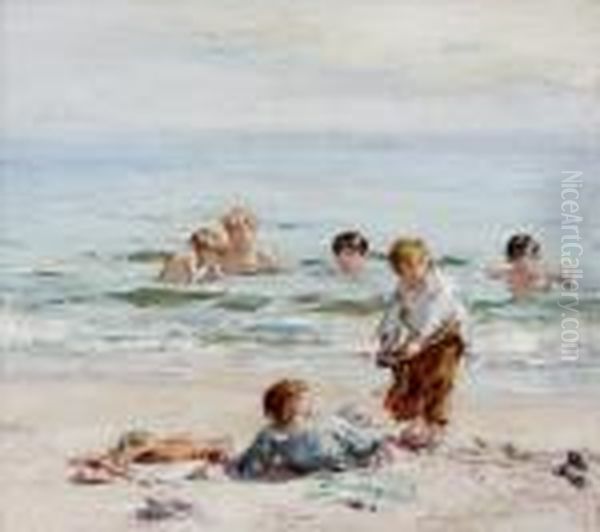 Boys Bathing, Summer Oil Painting by William McTaggart