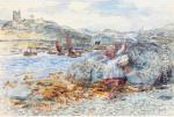 Tarbert, Well May The Boatie Row Oil Painting by William McTaggart