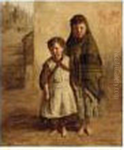 Puir Weans Oil Painting by William McTaggart