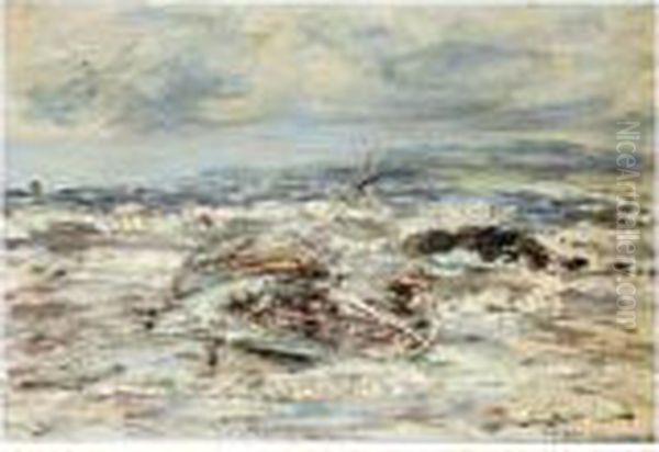 In Rough Seas Oil Painting by William McTaggart