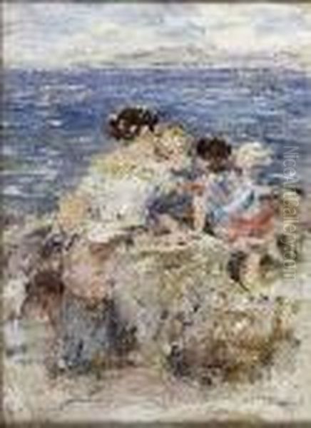 Watching The Boats Oil Painting by William McTaggart