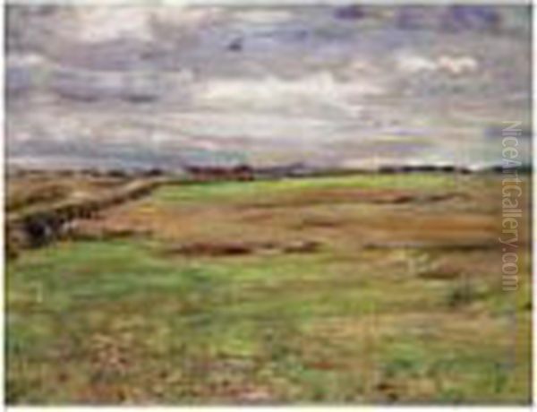 The Open Fields, Springtime, Broomieknowe Oil Painting by William McTaggart