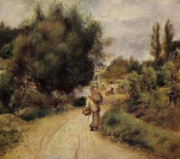 On The Banks Of The River Oil Painting by Pierre Auguste Renoir