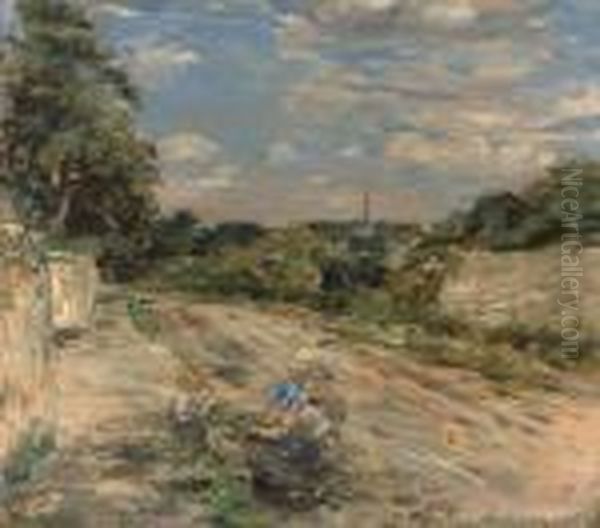 The Fruit Seller, Melville Gates, Lasswade Road Oil Painting by William McTaggart