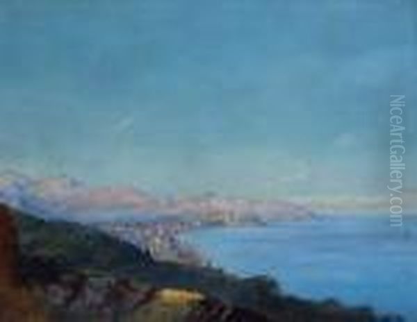 Coastal View Oil Painting by Arthur Joseph Meadows