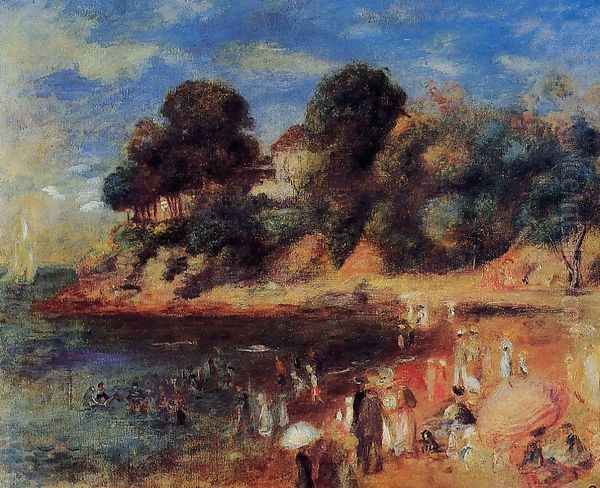 The Beach At Purnic Oil Painting by Pierre Auguste Renoir