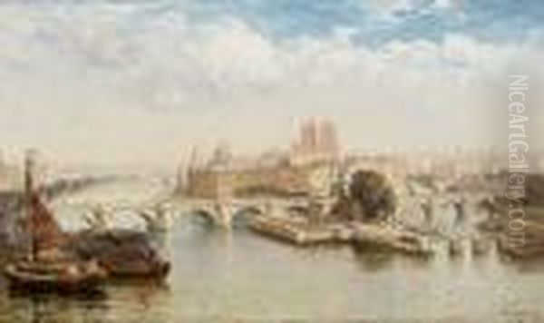 Paris Oil Painting by Arthur Joseph Meadows