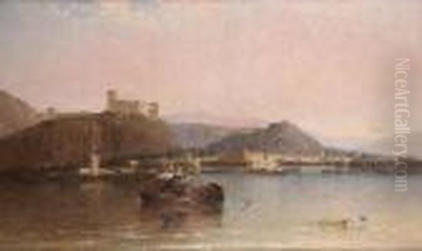 Arona-lago Maggiore Oil Painting by Arthur Joseph Meadows