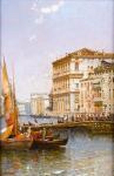 Grand Canal, Venice Oil Painting by Arthur Joseph Meadows