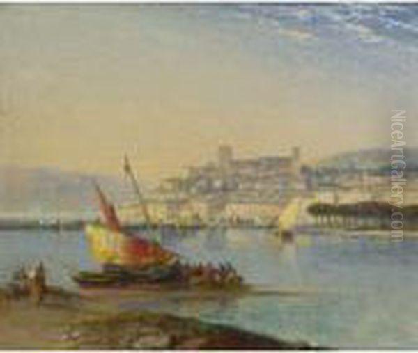 Cannes Oil Painting by Arthur Joseph Meadows