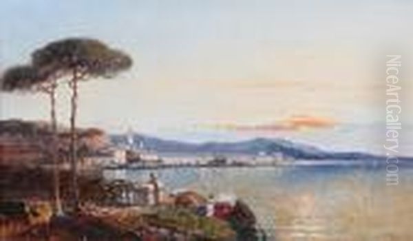 Arona - Lago Maggiore Oil Painting by Arthur Joseph Meadows