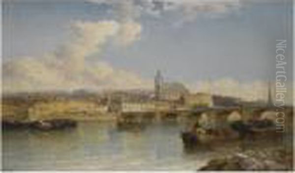 Blois On The Loire Oil Painting by Arthur Joseph Meadows