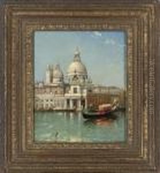 The Dogana With Santa Maria Della Salute Oil Painting by Arthur Joseph Meadows