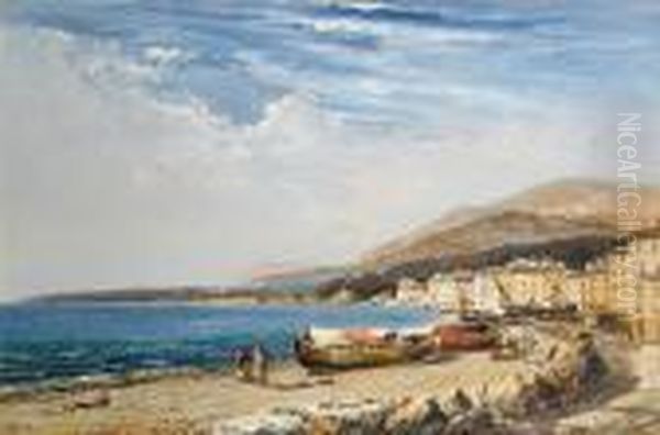 Mentone Oil Painting by Arthur Joseph Meadows