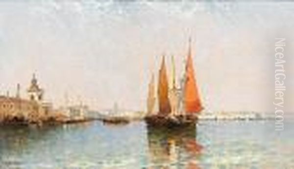 Venice From The Dogana Oil Painting by Arthur Joseph Meadows