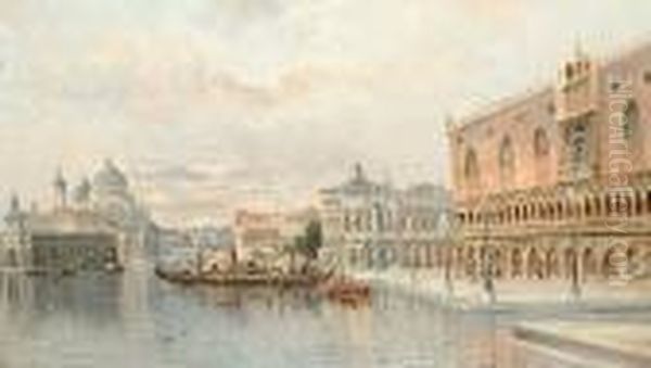 Bacino Di San Marco Oil Painting by Arthur Joseph Meadows