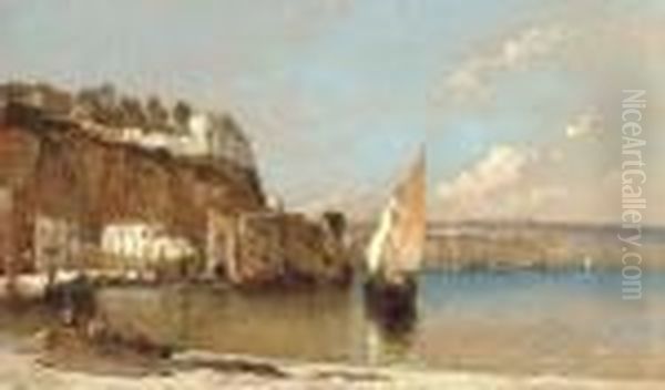 Sorrento, Bay Of Naples Oil Painting by Arthur Joseph Meadows