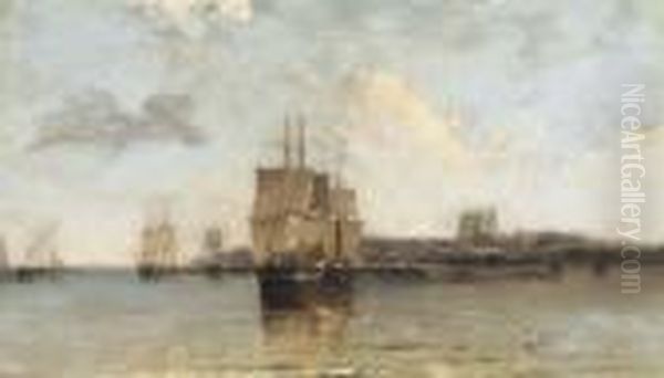 King's Lynn, Norfolk Oil Painting by Arthur Joseph Meadows