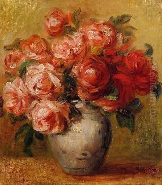 Still Life With Roses2 Oil Painting by Pierre Auguste Renoir