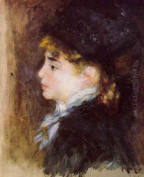 Portrait Of Margot Aka Portrait Of A Model Oil Painting by Pierre Auguste Renoir