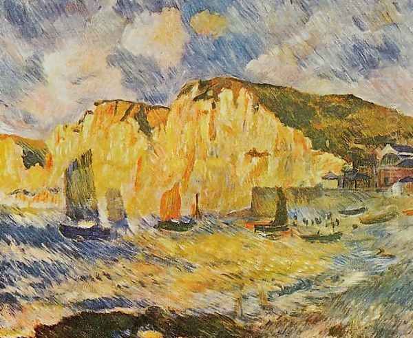 Cliffs Oil Painting by Pierre Auguste Renoir