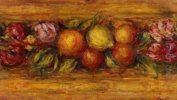 Garland Of Fruit And Flowers Oil Painting by Pierre Auguste Renoir