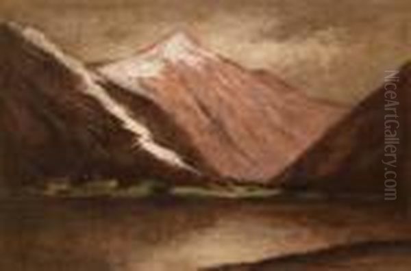 Gebirgssee In Derhohen Tatra Oil Painting by Laszlo Mednyanszky