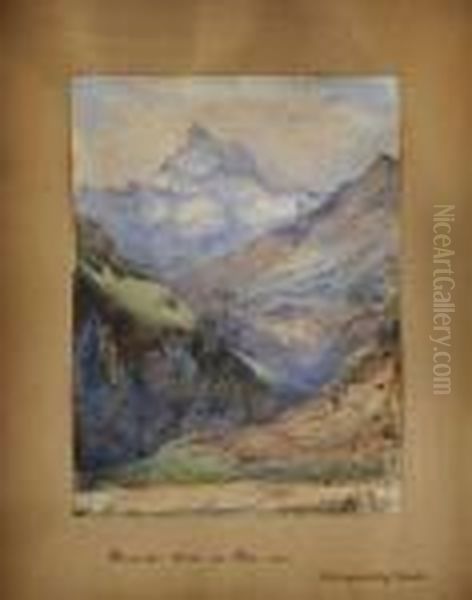 Dent Du Midi Oil Painting by Laszlo Mednyanszky