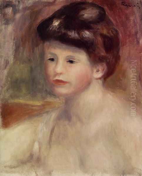 Bust Of A Young Woman Oil Painting by Pierre Auguste Renoir