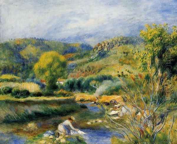 The Laundress Oil Painting by Pierre Auguste Renoir