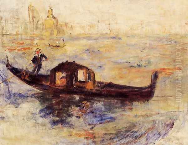 Venetian Gondola Oil Painting by Pierre Auguste Renoir