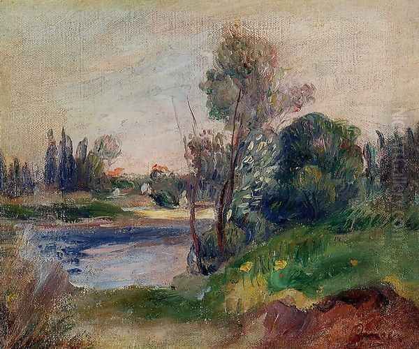 Banks of the River I Oil Painting by Pierre Auguste Renoir