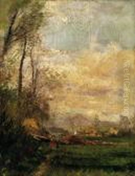 Early Spring Oil Painting by Laszlo Mednyanszky