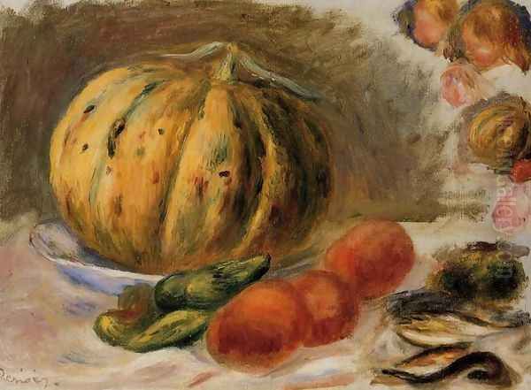 Melon And Tomatos2 Oil Painting by Pierre Auguste Renoir