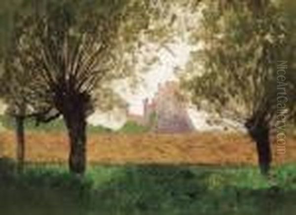 Ruins Of Castle Becko Oil Painting by Laszlo Mednyanszky